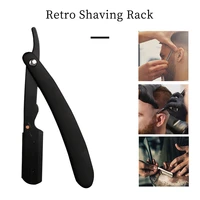 premium stainless steel barber razor men shaving barber tools oil engraving head razor holder face beard folded manual razor