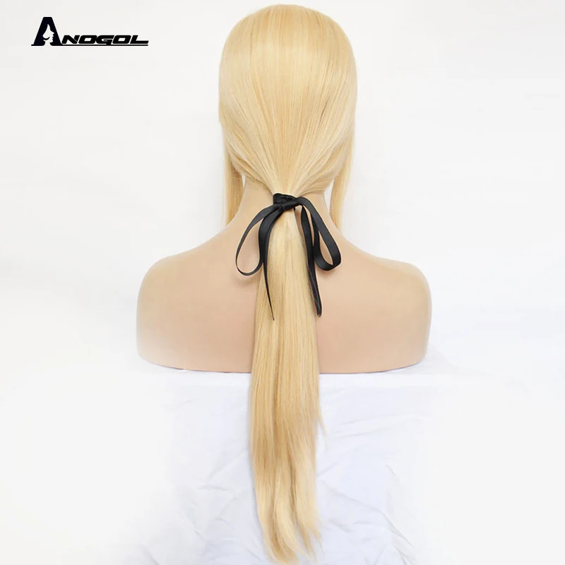 DM1810867 Anogol, новинка, фиолетовый, эвергарден, парики, длинные, волнистые, блонд, синтетические волосы, Perucas, косплей, парик для Хэллоуина, вечерние, костюм+ шапка - Цвет: DM1810867