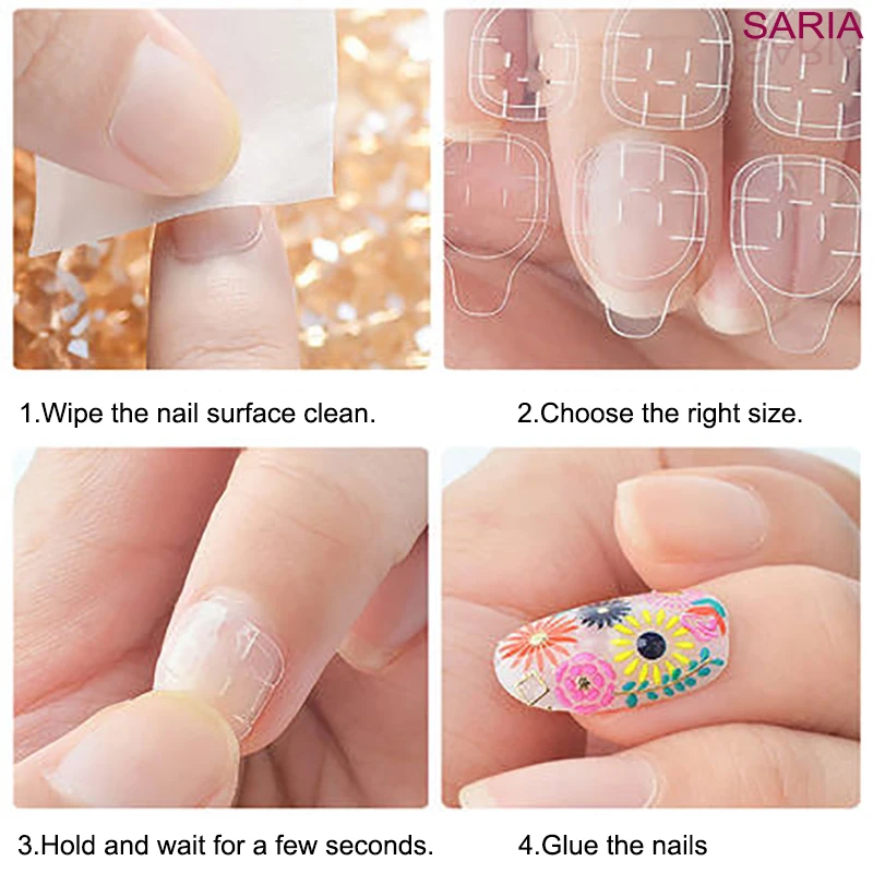 2 листа профессиональный прозрачный двухсторонний клейкий стикер клейкая лента