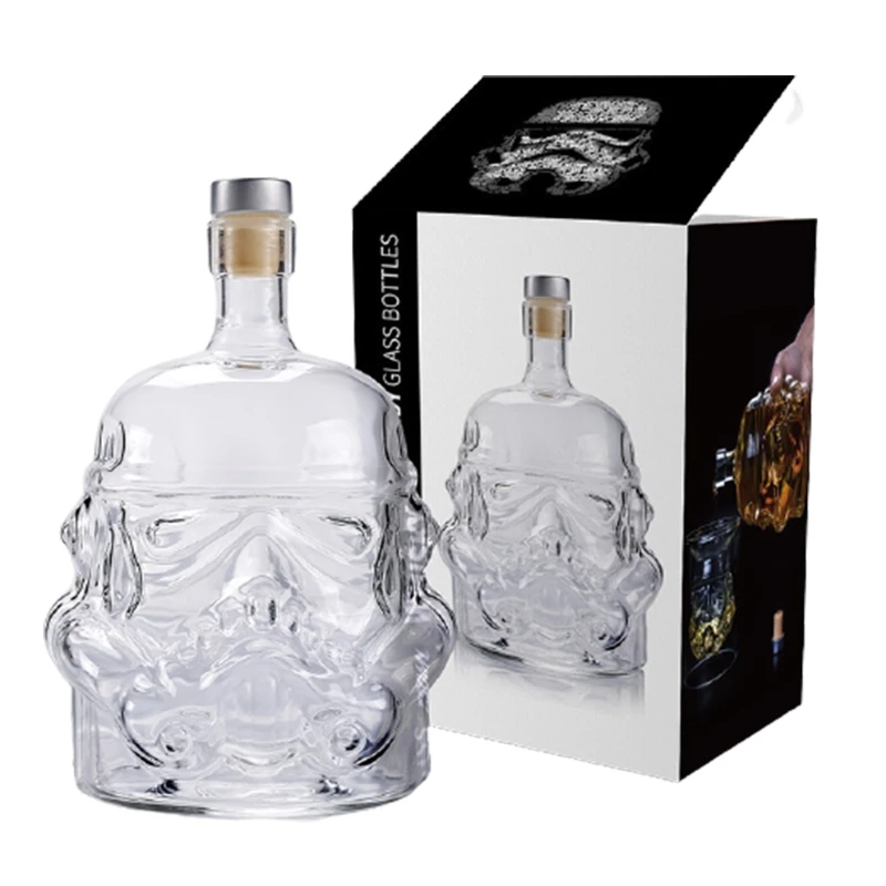 

Декантер для вина 67JB Storm Trooper, 750 мл, винтажная бутылка для ликера, двухслойная стеклянная чашка, подарок для виски для мужчин
