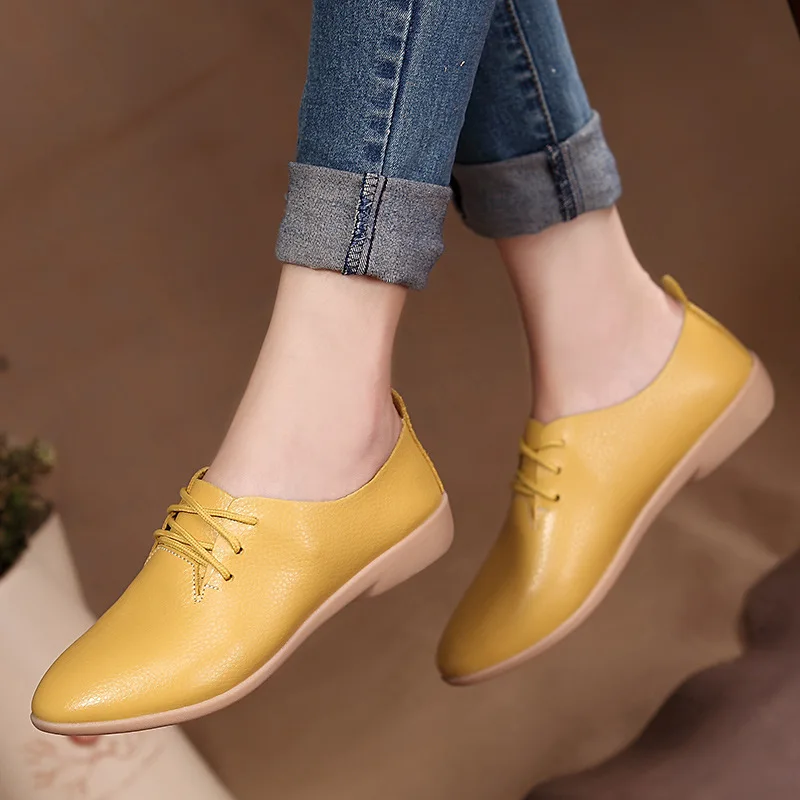 

Women Flats 2021 Single Sneakers Women Shoes Flats Leather Mom Solid Color Casual Loafers Shoes Woman Flat Tenis