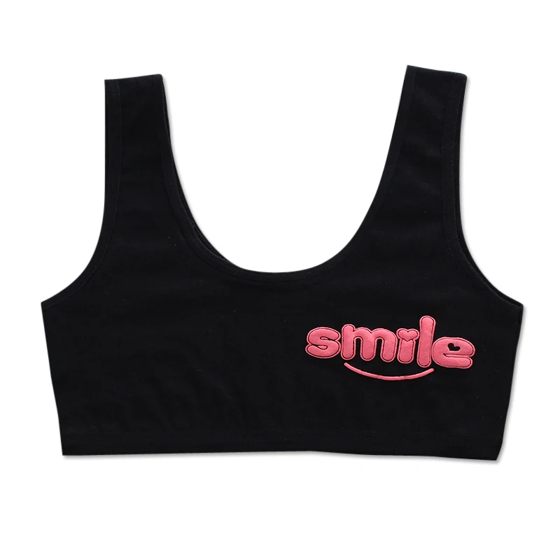 Подростков спортивный бюстгальтер для девочек Платье майка хлопкового