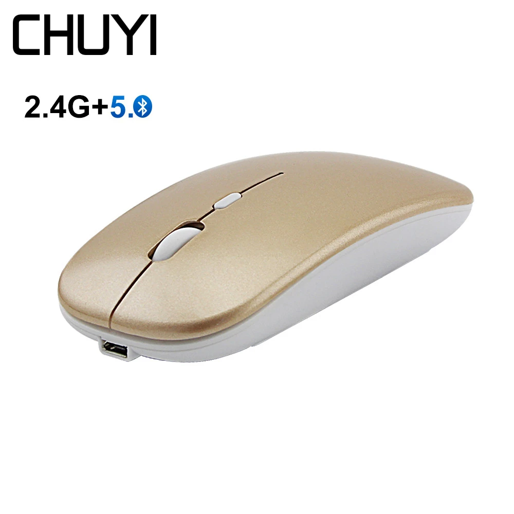 Bluetooth 5 0 Беспроводная перезаряжаемая ультратонкая Бесшумная компьютерная мышь