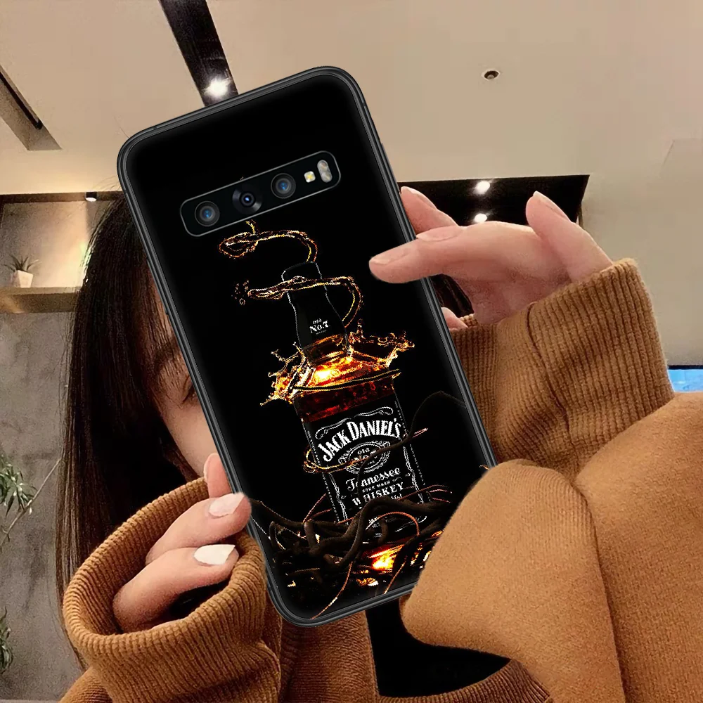 

American Famous Whisky Phone Case For Samsung Galaxy Note S 8 9 10 20 Plus E Lite Uitra black Shell Painting Cell Luxury Funda