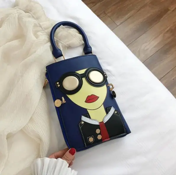 blue Стиль, сексуальная женская мода, узор, серьги, украшенные, женские сумки, женская сумка через плечо, сумка-мессенджер, повседневная сумка - Цвет: blue