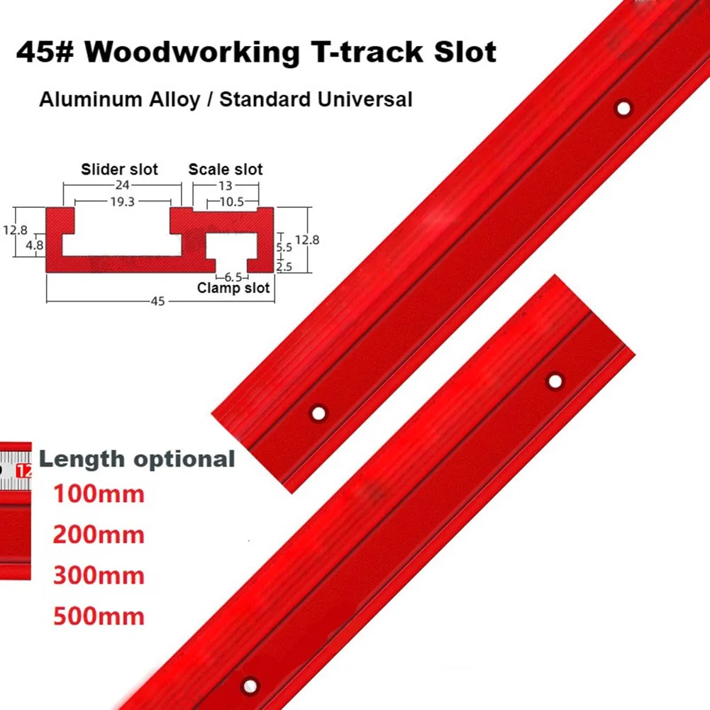 

Red 45 Type T-track T-slot Miter Working Aluminium Alloy For Table Saw