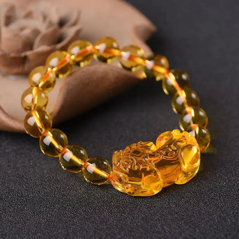 Лидер продаж модные браслеты PIXIU 12 мм хрустальные бусины белый желтый черный