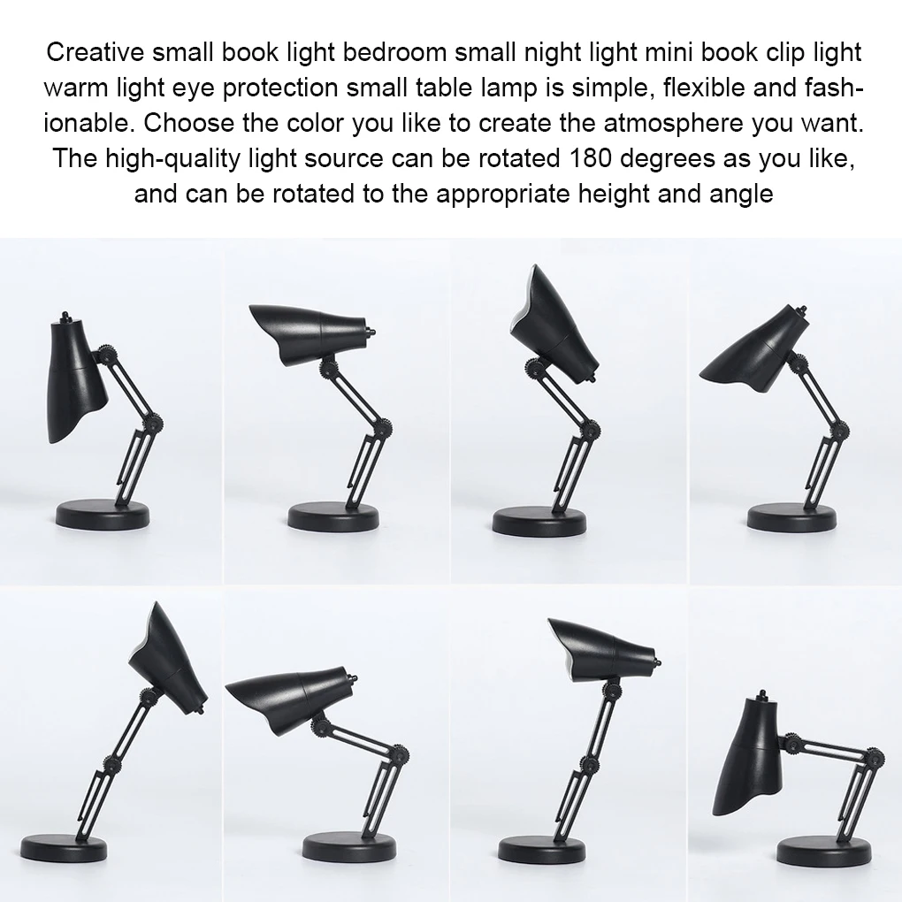 

LED Table Lamp Mini Fold-able Night Reading Book Lamps for Home Room Computer Notebook Laptop Desk Night Lights Eye Protections