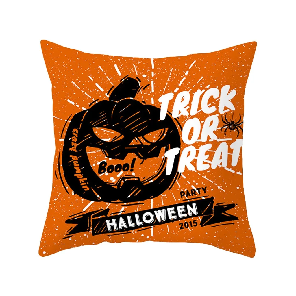 Trick or treat/Подушка с изображением тыквы Чехол 45*45 см счастливый Хэллоуин Наволочка
