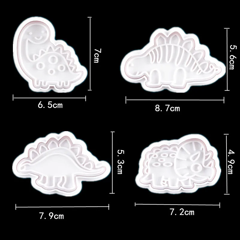 

Silicone Biscuit Cookies Mold Dinosaur Shaped Sugar Pastry Embossing Mold Chocolate Dessert Cutter Tool Kitchen Bakeware