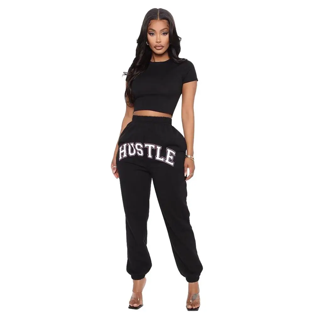 

Fashion Pocket Letter Printed Women Pants Streetwear High Waist Vintage Straight Harajuku 2020 Spandex Pants Cargo Trousers