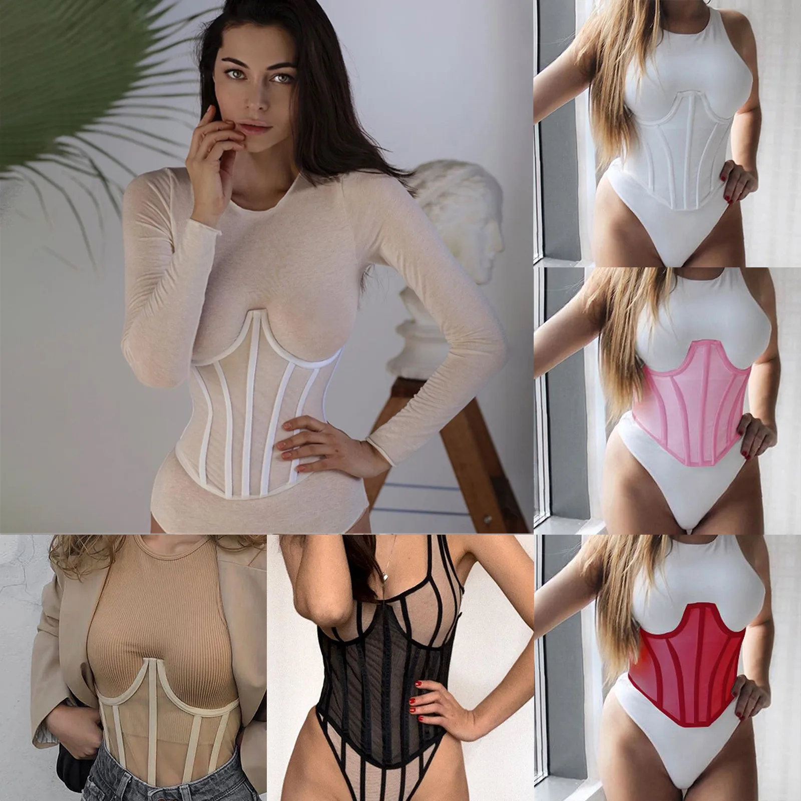 

Women Hollow Breathable Body Shaper Abdominal Belt Belt Shapewear