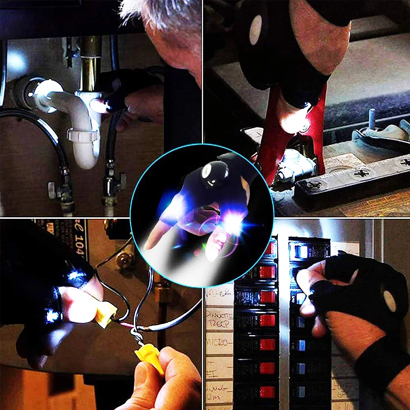 

Z20 Novelty LED Flashlight LED Glove light Finger light Battery included Used for night fishing, camping, repairs,Adventure,etc