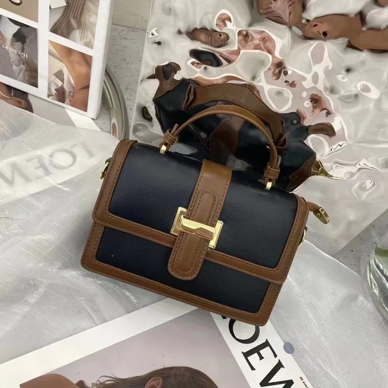 

Модная дамская сумка-мессенджер из натуральной кожи, новинка 2021, квадратная цветная сумка на молнии, универсальная сумка-мессенджер, малень...