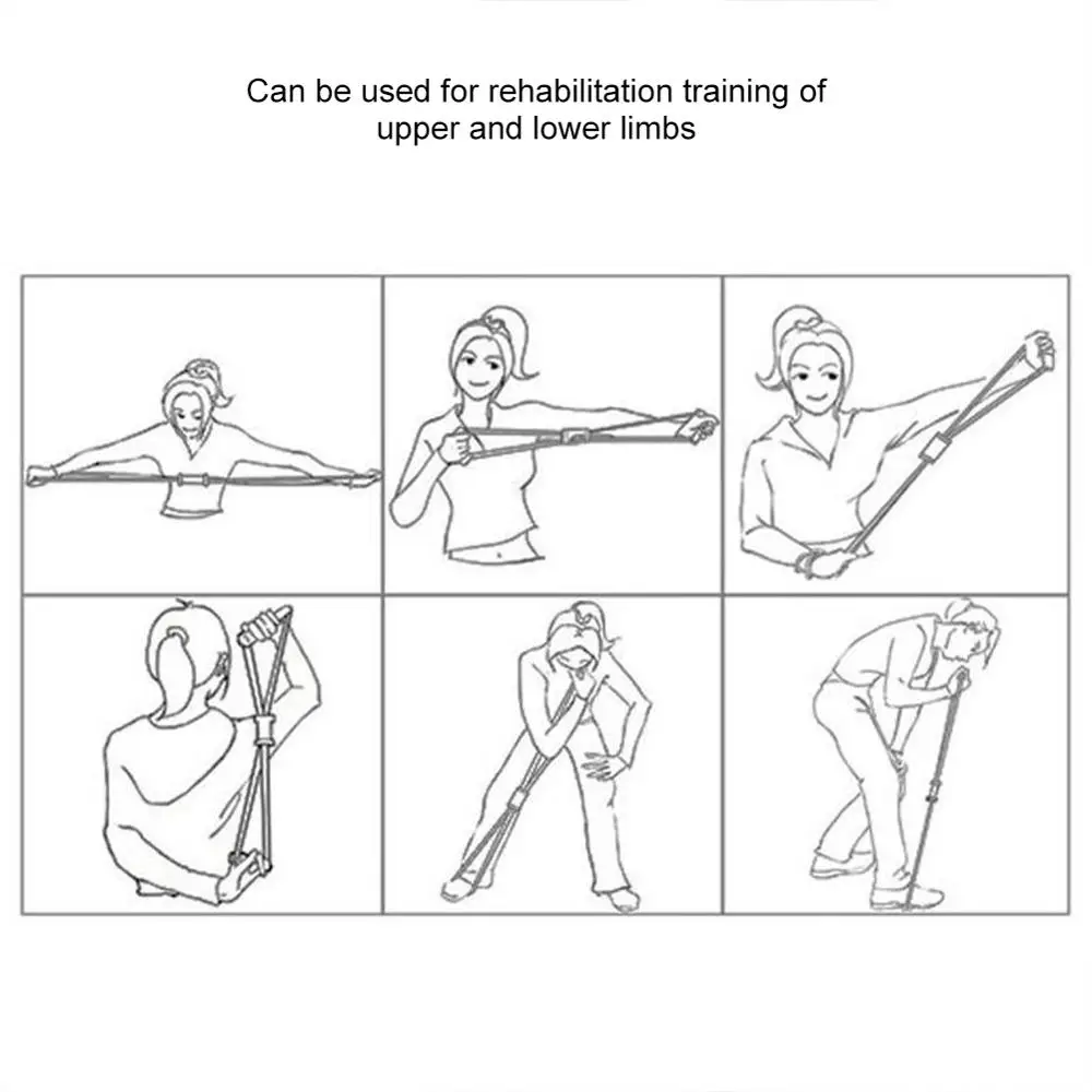 

Stroke Hemiplegia Rehabilitation Trainer Resistance Belt Set Middle-aged Bed Restoration Elastic Resistance Pullup with Twopiece