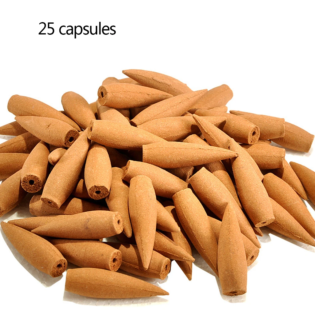 25pcs Sandalwood New Creative Backflow Incense Burner Large Guilin Scenery Ceramics Line Incense Burner Decor Use In Home office Decor - Цвет: 25pcs Sandalwood