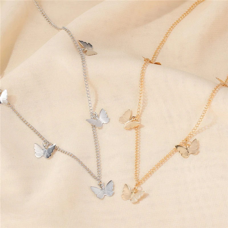 

Multilayer Pendant Butterfly Necklace for Women Charm Choker Necklaces Jewelry