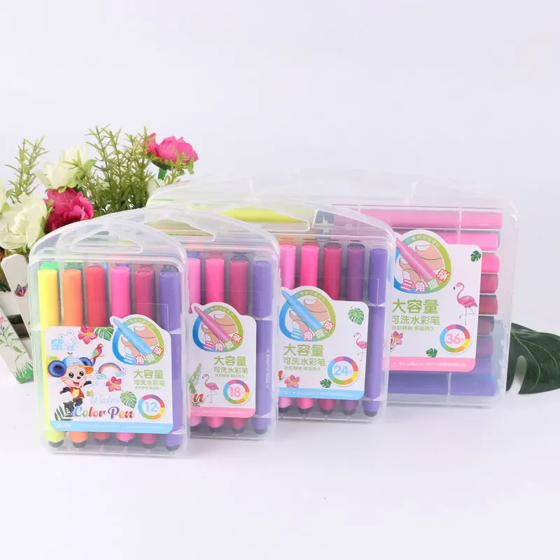 

Colorful Pen Art Marker Drawing Set Colors Children Watercolor Pen Washable Graffiti Painting Pens Art Supplies 12/18/24/36/48