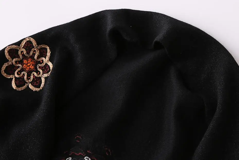 Женская Вязаная Шаль осенняя шаль в этническом стиле ретро с вышивкой и