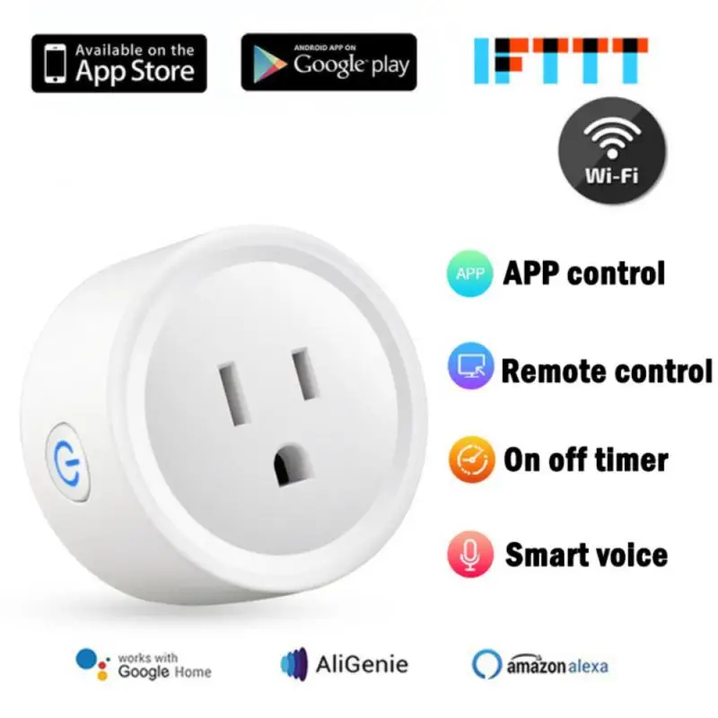 

20A US Smart Wifi Power Plug With Power Monitor Smart Home Wifi Wireless Socket Outlet Works With Alexa Google Home Tuya App
