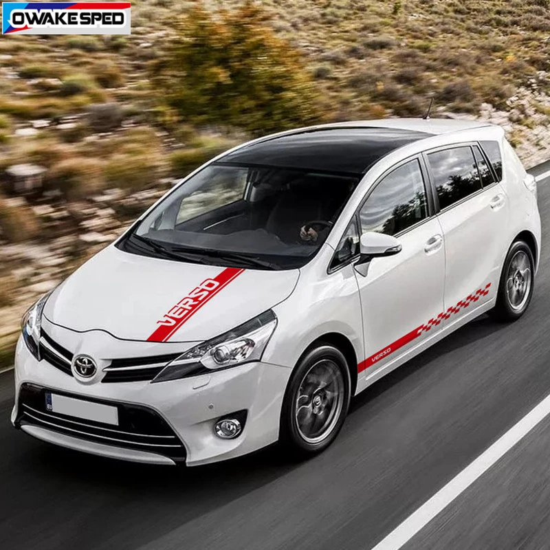 

Гоночный спортивный стиль, наклейка на боковую дверь автомобиля, декор кузова автомобиля, виниловые наклейки для Toyota-Verso, внешние аксессуар...