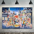 Постер для семьи мультяшных Микки Мауса, Картина на холсте из мультфильма Волшебный Парк Диснея, Настенная картина для декора детской комнаты