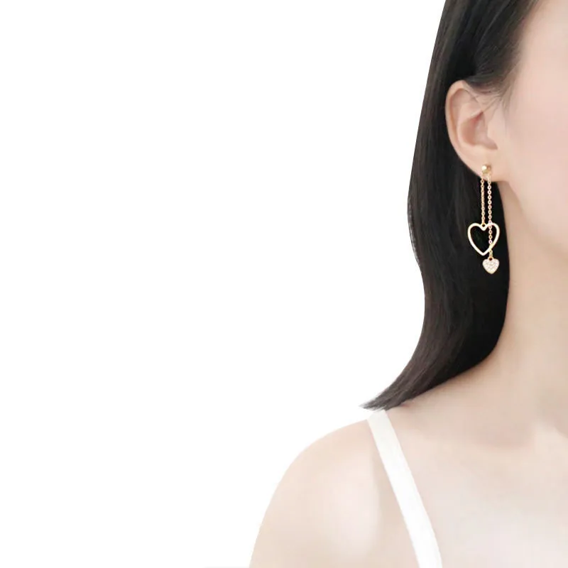 

aretes de mujer modernos 2019 korean earrings for women tassel earrings fashion jewelry heart earrings 925 sterling silver