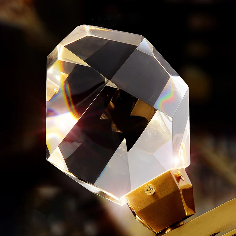 

Luxury Diamond Crystal Chandelier for Staircase Large Living Room Hall Chandeliers Lighting Gold Home Deocr Led Cristal Lamps