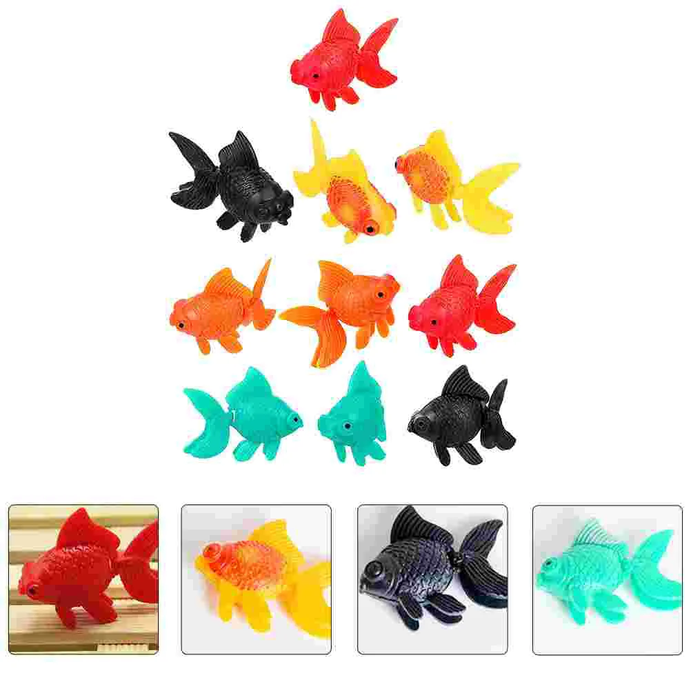 

10Pcs Floating Decorative Fake Fish Simulation Fake Goldfish Adorable Fish