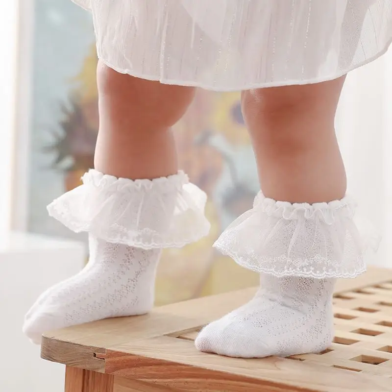 

Baby Socks Mesh Thin Breathable Baby Spring and Summer New Lace Socks Loose Mouth Boneless Kids Socks 0-8Y