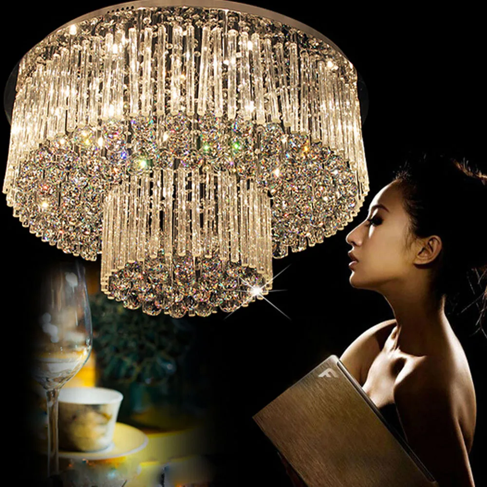 Бесплатная доставка Новый дизайн 2 слоя с украшением в виде кристаллов лампа Dia800 *