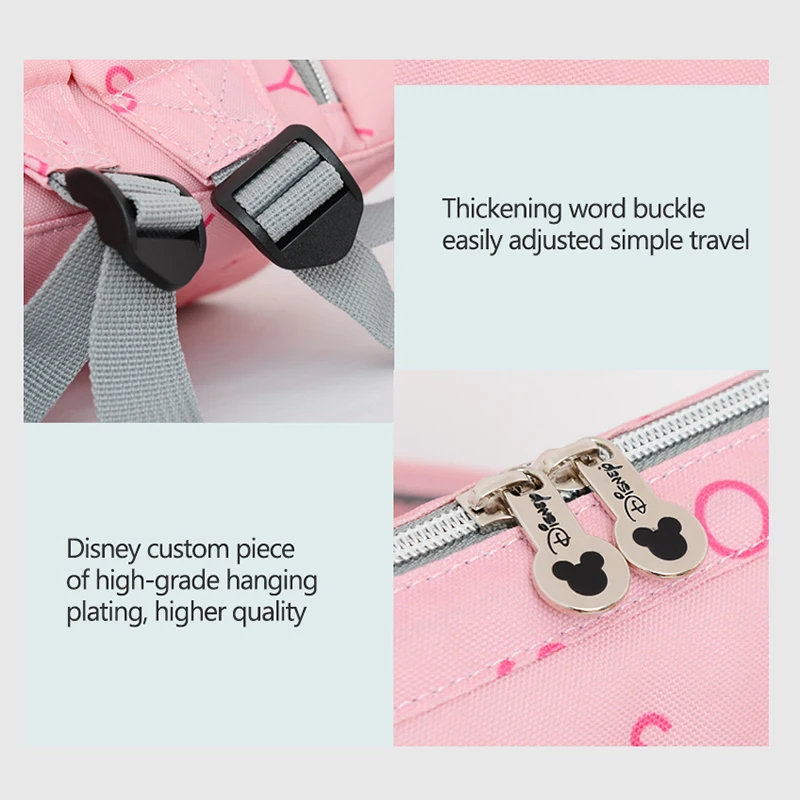 

Disney Carriage Bags Large Capacity Maternal Diaper Bag USB Baby Stroller Mummy Nursing Care Organizer Backpack Travel Letter