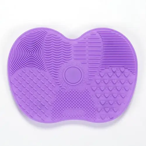 Light purple 6 цветов силиконовый очиститель Косметическая кисть для мытья макияжа гель чистящий коврик основа губка для удаления макияжа доска - Цвет: Light purple