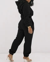 Ninimiour 2020 Women Elegant Two -Pieces Suit Sets Femee Stylish Plus Size Plain Long Sleeve Top  Pants Set Sport Outfits