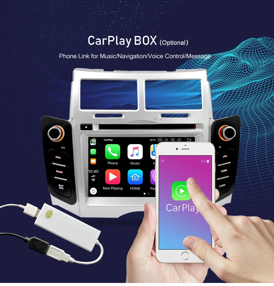 Ips Android 9,0 автомобильный dvd-плеер gps навигация Мультимедиа Стерео для Toyota Yaris 2005-2011 Авто Радио Аудио Bluetooth головное устройство