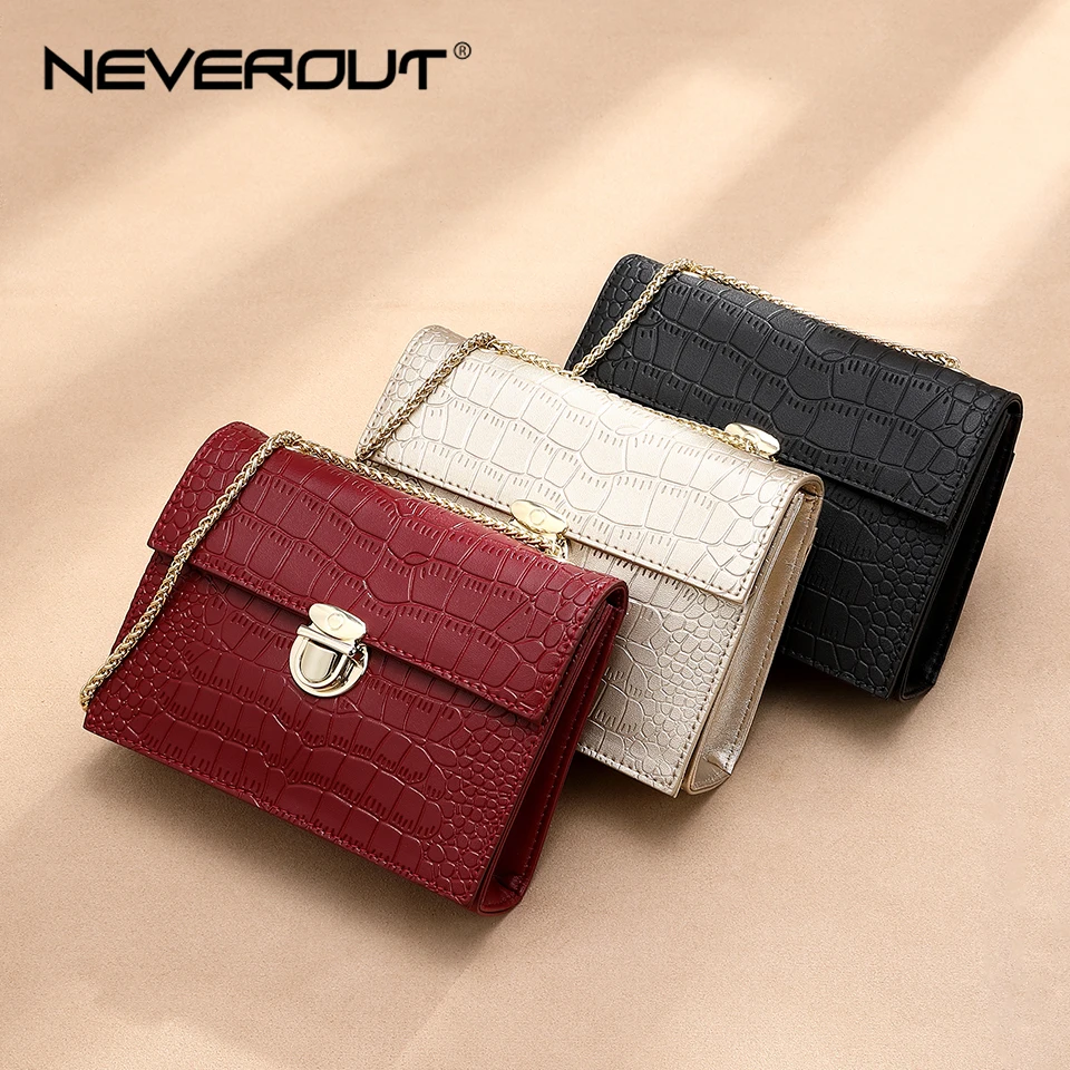 Женская сумка на плечо NEVEROUT маленькая из мягкой кожи ярких цветов вечерняя