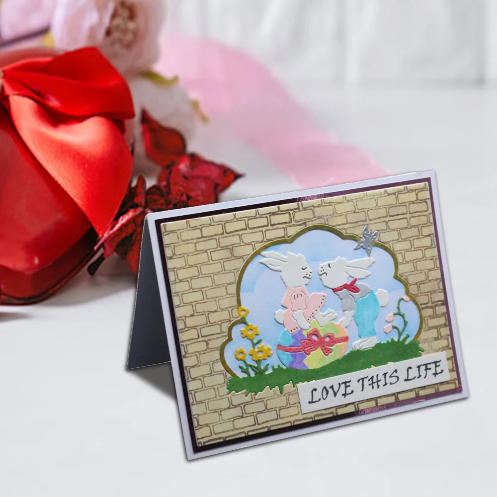 Floral Bunny Metal Cutting Dies New Easter Animal for Scrapbooking DIY Album Embossing Paper Stencils Craft Photo | Дом и сад