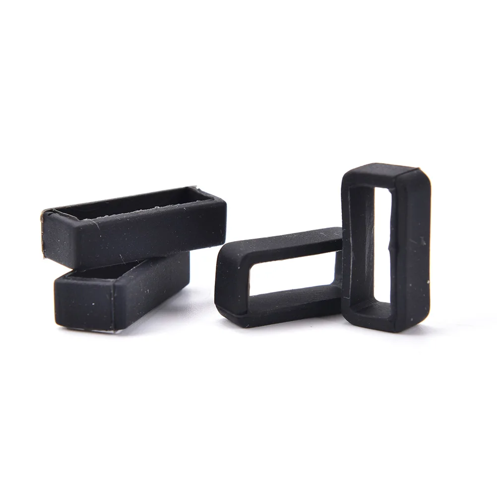 

2pcs 14mm 16mm18mm 20mm 22mm 24mm 26mm Black Silicone Watch Strap Small Rubber Loop Holder Locker Rubber Watch Band Accessories