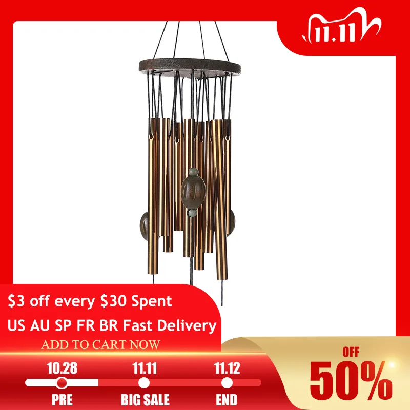 Антикоррозийные медные колокольчики 62 см милые уличные украшения для