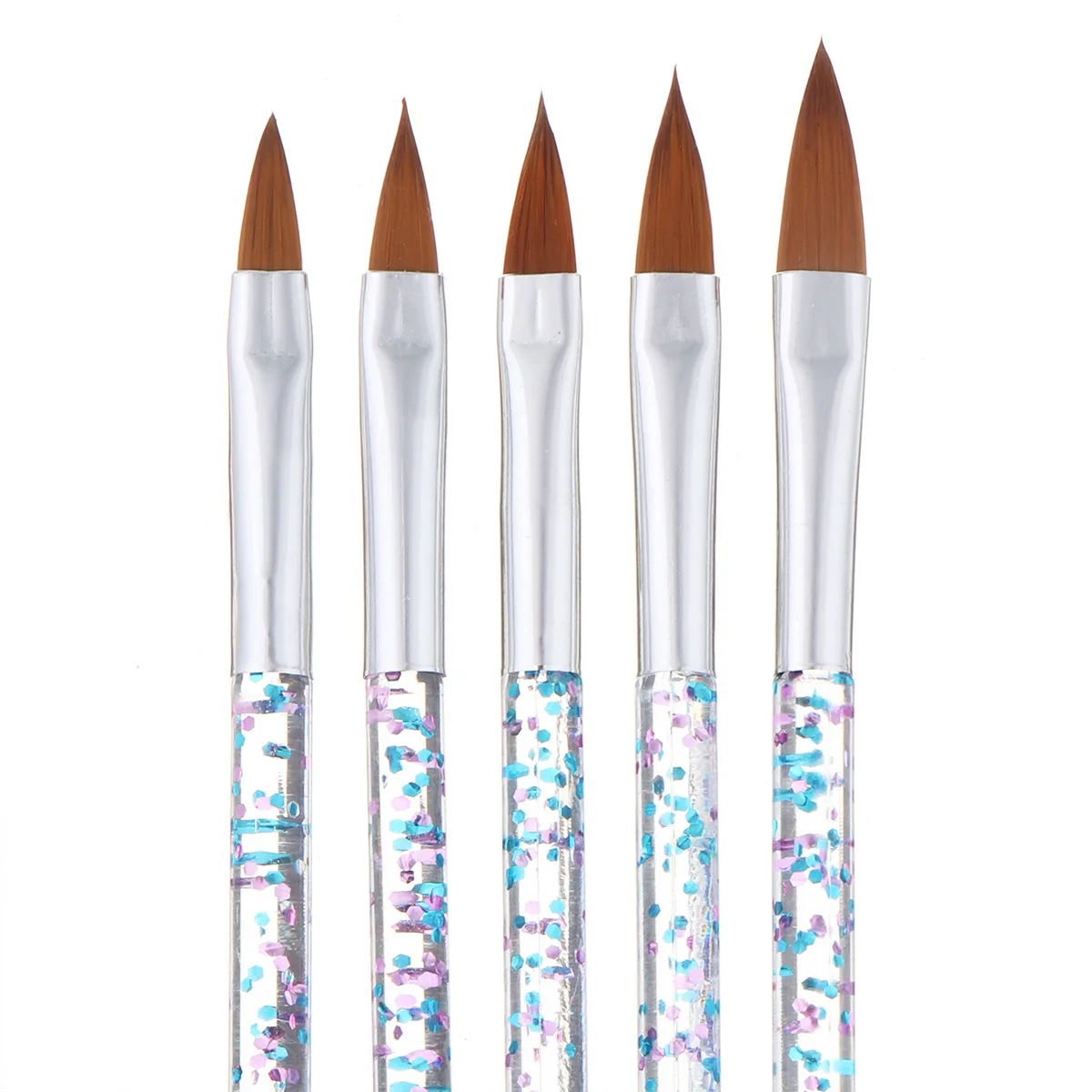 

5pcs/set Nail Art Acrylic Liquid Powder Carving Painting Brush Flower Pattern Design 3D DIY Drawing Pen Manicure Tools