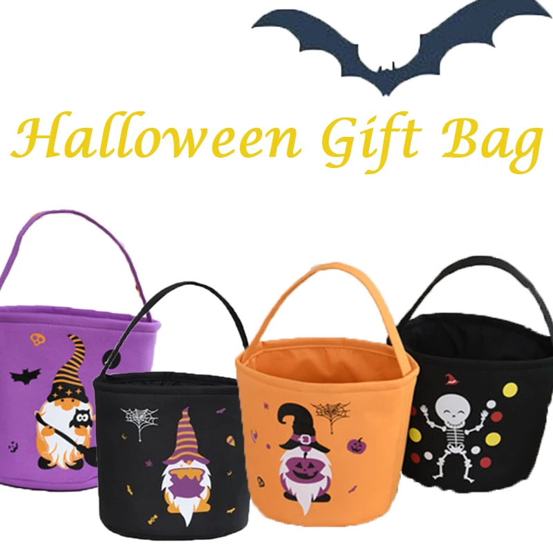 

100 шт./лот Сумка-тоут для Хэллоуина, Подарочная сумка-ведро для трюков или подарков, поставщик сумок для Хэллоуина, сумка для хранения, подаро...