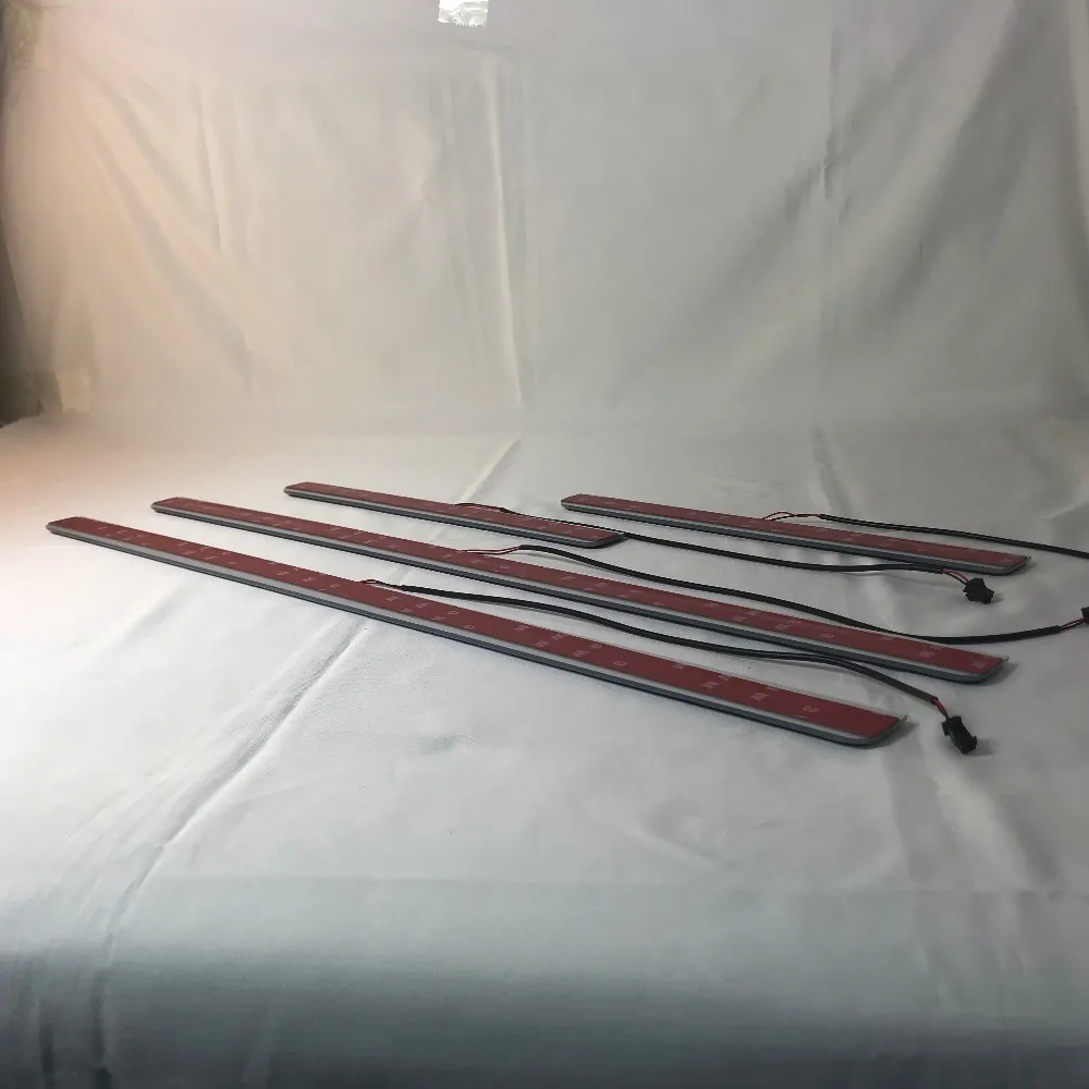 

Infrared sensor control led door sill plate strip welcome light threshold guard protectors for toyota tundra