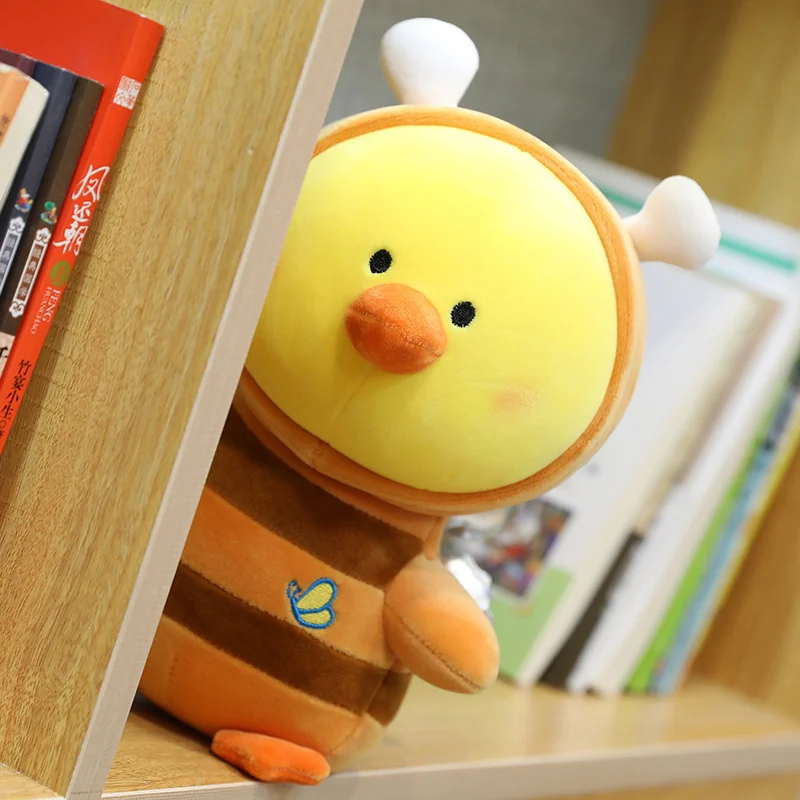 

25cm Crossdress Chicken Plush Toy Soft Stuffed Cartoon Animal Chick Doll Home Decor Appease Toys Kids Girlfriend Birthday Gifts