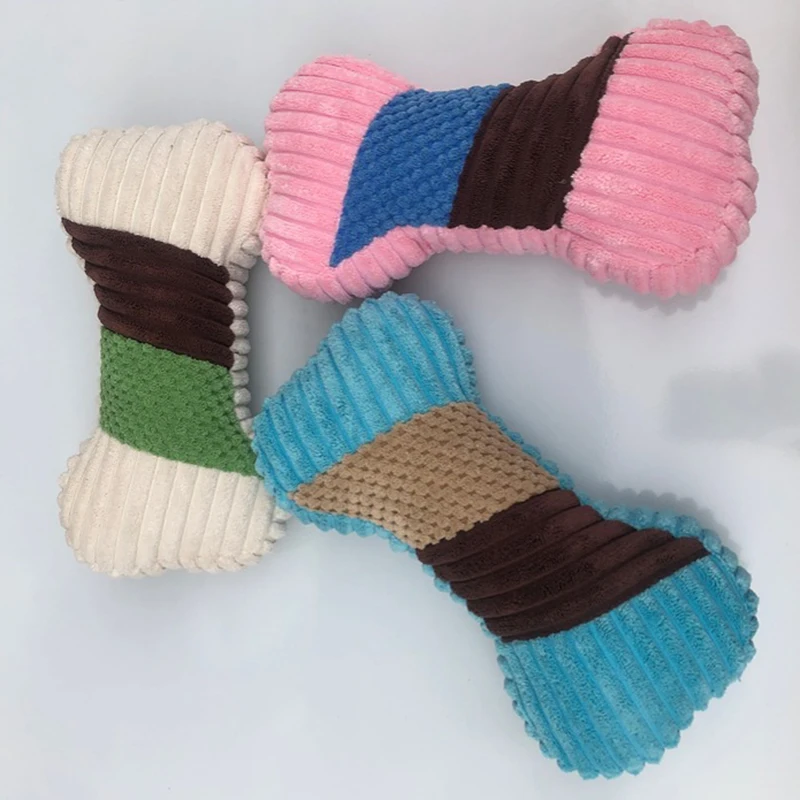 

Bone Dog Toy Pet Bite Resistant Plush Puppy Squeaky Toy Squeaky Sound Funny Toy For Dogs Molar Chew Toys pet supplies