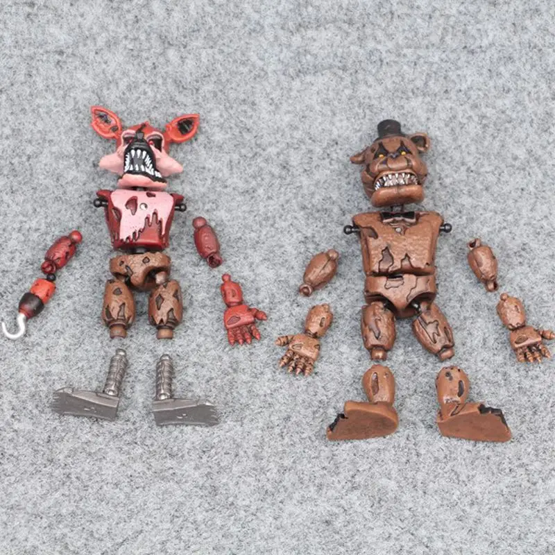 6 шт./лот Fnaf Five Nights At Freddy's Bear лиса Бонни утка фигурка робот игрушка кукла для