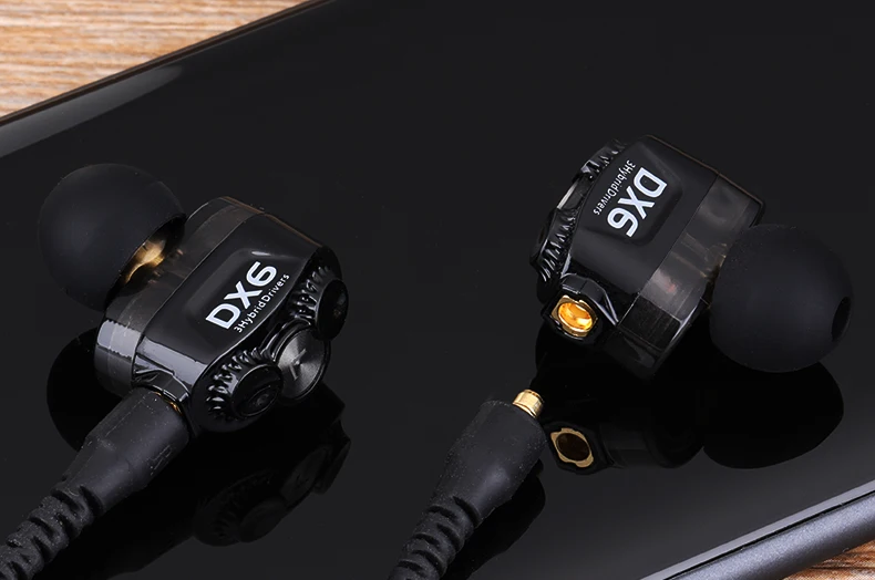Plextone DX6 bluetooth наушники три единицы 3,5 мм наушники-вкладыши спортивные стерео Бас HIFI Проводная гарнитура с кабель MMCX для Xiaomi