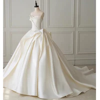 2020 stain wedding gowns 2020 sleeveless a line sweetheart neck lace up pleat bridal gowns white vestido de noiva wd30664