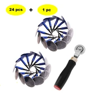 24pcs tyre puncture repair tubeless wired mushroom plug patch kit and 1pcs tire repair stitcher motorcycle car tire repair tool