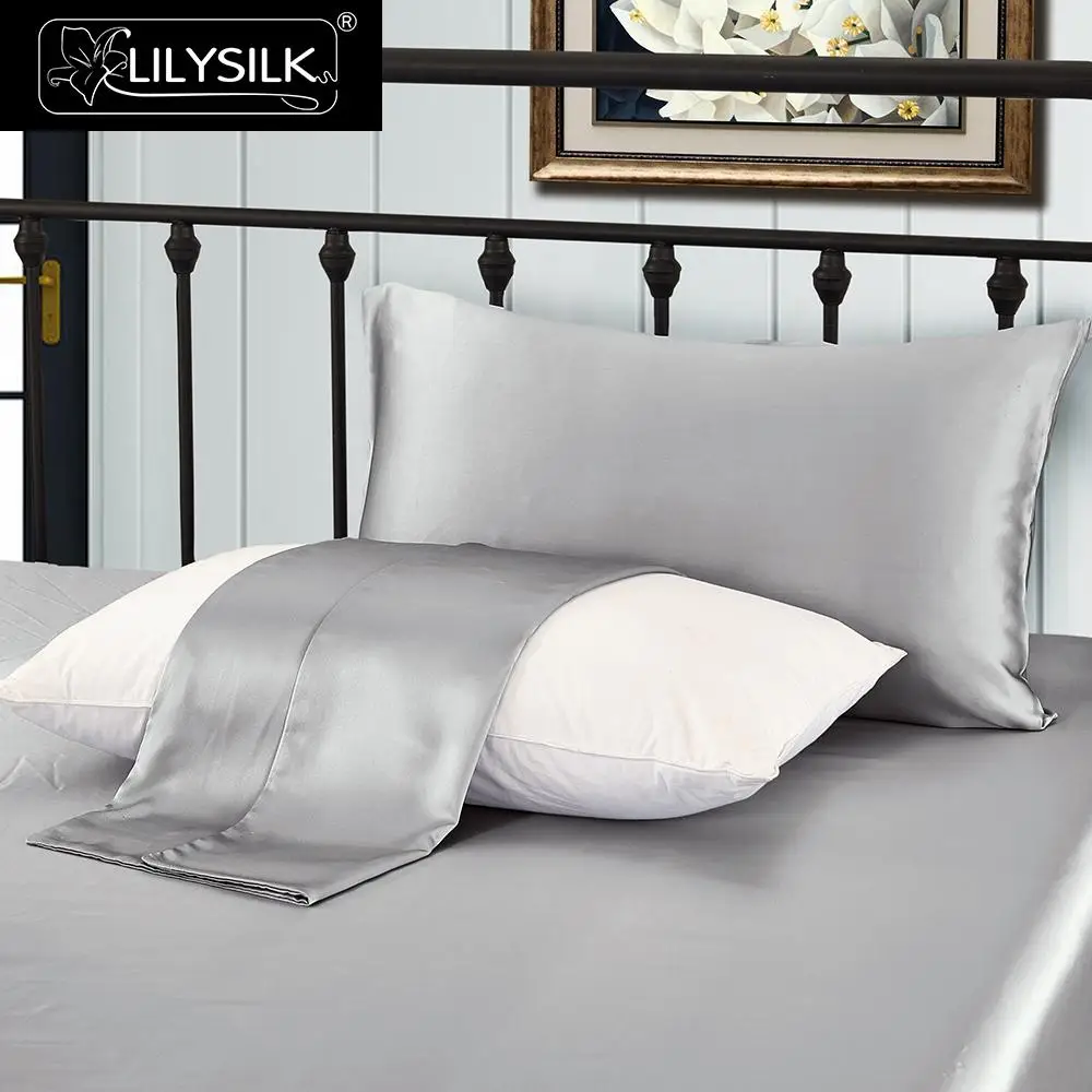 Наволочка из чистого шелка LilySilk на скрытой молнии 19 цветов для мужчин и женщин