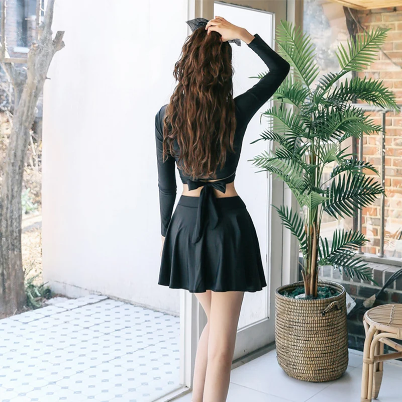 

Sports Separate Women's Swimming Suit with Skirt High Waist Bikini Tankini Woman Plus Size Swimwear Sexy Push Up Women Swimsuit